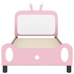 vidaXL Cadre de lit pour enfants avec tête de lit Rose 80 x 200 cm PU