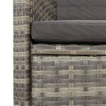 vidaXL Ensemble à manger de jardin 9 Pièces coussins gris résine tressée