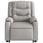 vidaXL Fauteuil de massage inclinable gris nuage tissu