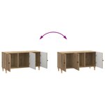 vidaXL Meuble TV Chêne artisanal 99 x 34 5 x 50 cm Bois d'ingénierie