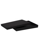 Boîte plate luxe noir mat couvercle cloche A4