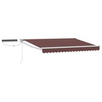 vidaXL Auvent rétractable électrique Marron et blanc 3 5 x 2 m
