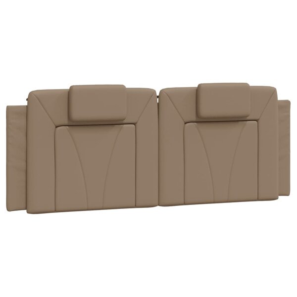 vidaXL Coussin de tête de lit cappuccino 140 cm similicuir