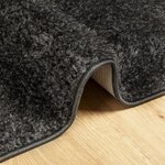 vidaXL Tapis ISTAN à poils longs aspect brillant anthracite 140x200 cm