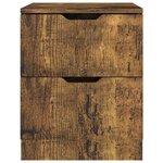 vidaXL Tables de chevet 2 Pièces chêne fumé 40x40x50 cm bois d'ingénierie