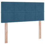 vidaXL Lit de Rangement avec matelas Bleu foncé 120 x 200 cm Velours