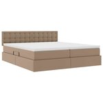 vidaXL Lit avec rangement et LED avec matelas Cappuccino 180 x 200 cm