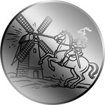 Monnaie DON QUIXOTE 1/500 Oz Palladium 25$ Liberia 2026 (PRÉCOMMANDE)