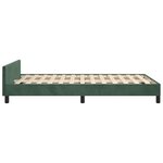 vidaXL Cadre de lit avec tête de lit vert foncé 120x190 cm velours