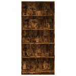 vidaXL Bibliothèque chêne fumé 80x24x176 cm bois d'ingénierie