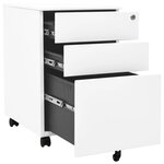 vidaXL Classeur mobile Blanc 39x45x60 cm Acier