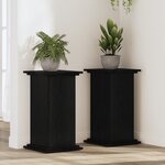 vidaXL Support de Plantes Chêne Noir 33 x 33 x 60 cm en Bois d'ingénierie