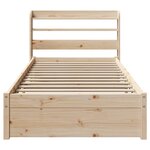 vidaXL Cadre de lit avec tête de lit sans matelas 100x200 cm