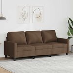 vidaXL Canapé à 3 places Marron 180 cm Tissu