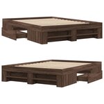 vidaXL Cadre de lit sans matelas chêne marron 140x190 cm