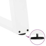 vidaXL Pieds de table basse en U 2 pièces Blanc 28 x (42-43) cm Acier