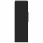 vidaXL Buffet haut noir 50x42 5x124 cm bois d'ingénierie