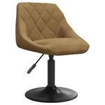 vidaXL Chaise de salle à manger Marron Velours