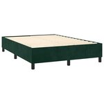 vidaXL Cadre de lit vert foncé 140x190 cm velours