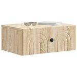 vidaXL Cabinet de chevet mural 2 Pièces Chêne Sonoma 49 x 34 5 x 20 cm