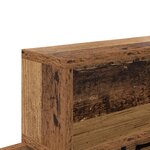 vidaXL Porte-manteau mural avec étagère Bois ancien 100 x 12 x 43.5 cm