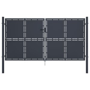 vidaXL Portail de jardin Acier 300x150 cm Anthracite