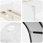 vidaXL Lit Haut pour Enfants avec Tunnel Blanc Bois d'ingénierie