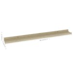 vidaXL Étagères murales 2 Pièces chêne sonoma 80x9x3 cm