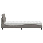 vidaXL Lit avec matelas taupe 90x200 cm tissu