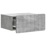 vidaXL Cabinet de chevet mural 2 Pièces Gris béton 49 x 34 5 x 24 cm