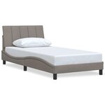 vidaXL Cadre de lit sans matelas Hanko taupe 100x200 cm tissu