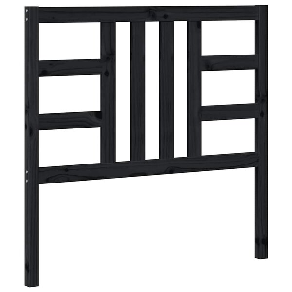 vidaXL Tête de lit Noir 106x4x100 cm Bois massif de pin