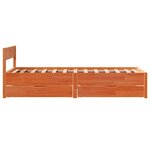 vidaXL Cadre de lit sans matelas cire marron 90x200 cm bois pin massif