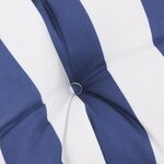vidaXL Coussin de palette rayures bleues et blanches 50x40x12 cm tissu
