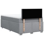 vidaXL Sommier à lattes de lit avec matelas Gris clair 120x200cm Tissu