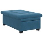 vidaXL Canapé-lit Bleu 67 x 194 x 38 cm Velours