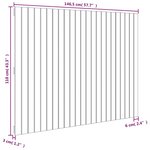 vidaXL Tête de lit murale Gris 146 5x3x110 cm Bois massif de pin
