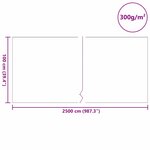 vidaXL Polaire pour Piscine Gris 1 x 25 m Polyester et coton