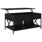 vidaXL Table basse Chêne noir 100 x 55 x 48 5 cm Bois d'ingénierie