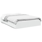 vidaXL Cadre de lit avec tiroirs sans matelas blanc 160x200 cm