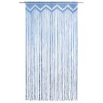 vidaXL Rideau en macramé Bleu 140x240 cm Coton