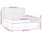 vidaXL Sommier à lattes de lit avec matelas Gris clair 160x200cm Tissu