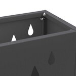 vidaXL Porte-parapluie avec stockage Noir 28 x 12 x 41 cm Acier