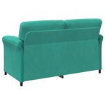 vidaXL Sofa 2 places Turquoise 158 x 83 x 95 cm Velours