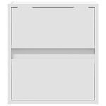 vidaXL Meubles TV muraux avec lumières LED 2 Pièces blanc 41x31x45 cm