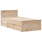 vidaXL Lit bibliothèque sans matelas 100x200 cm bois massif de pin