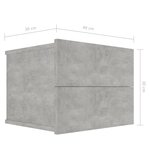 vidaXL Table de chevet Gris béton 40x30x30 cm Bois ingénierie