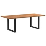 vidaXL Table à manger marron clair bois de chêne massif rectangulaire