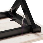 vidaXL Pieds de table à manger cadre en X 50x40x73 cm fonte