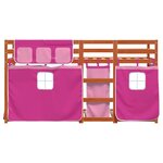 vidaXL Lit superposé sans matelas rose 75x190 cm bois de pin massif